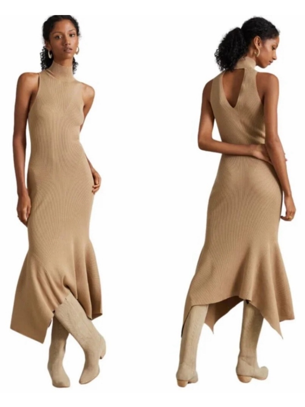 Anthropology Knit Ribbed Midi Dress - Picture 13 of 13